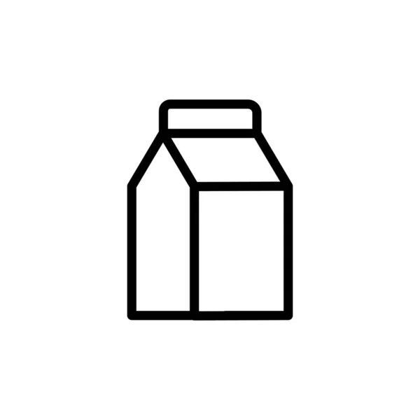 Ikona Opakowania Mleka Wektorze Identyfikator — Wektor stockowy