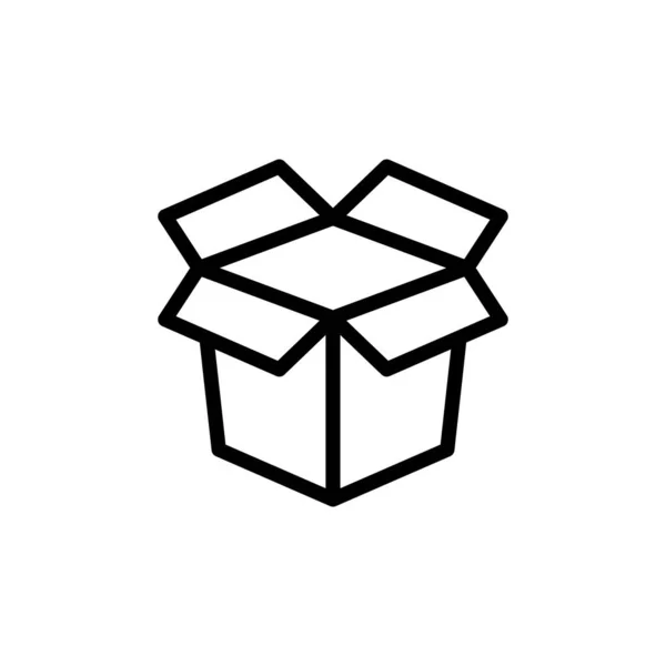 Icono Caja Vector Logotipo — Vector de stock