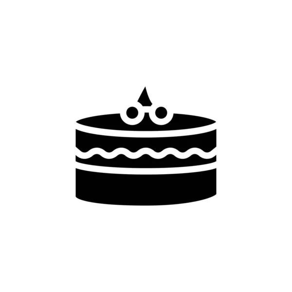 ベクトルのケーキアイコン ロゴタイプ — ストックベクタ
