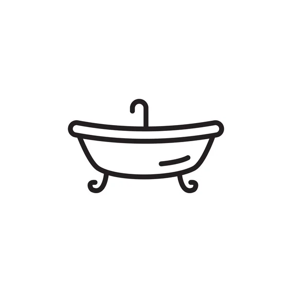 Ícone Shower Bath Vetor Logotipo — Vetor de Stock