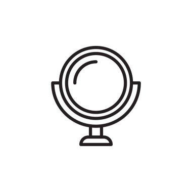 Ayna simgesi vektörde. Logotype