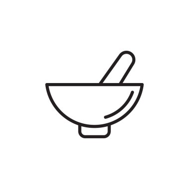Havan topu ve böcek ikonu vektörde. Logotype