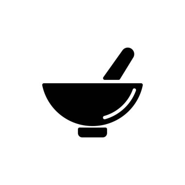 Havan topu ve böcek ikonu vektörde. Logotype