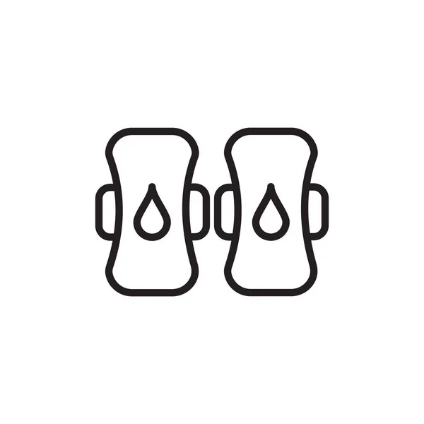 Icône Coton Pads Vecteur Logotype — Image vectorielle