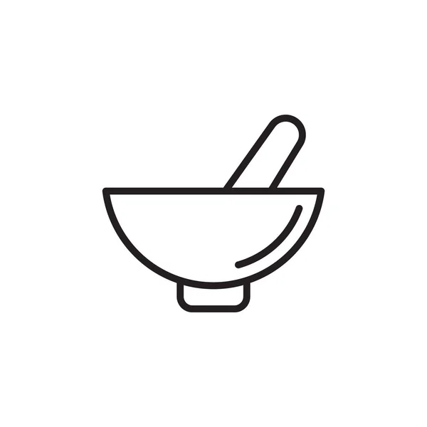 Mortar Och Pestle Ikonen Vektor Logotyp — Stock vektor