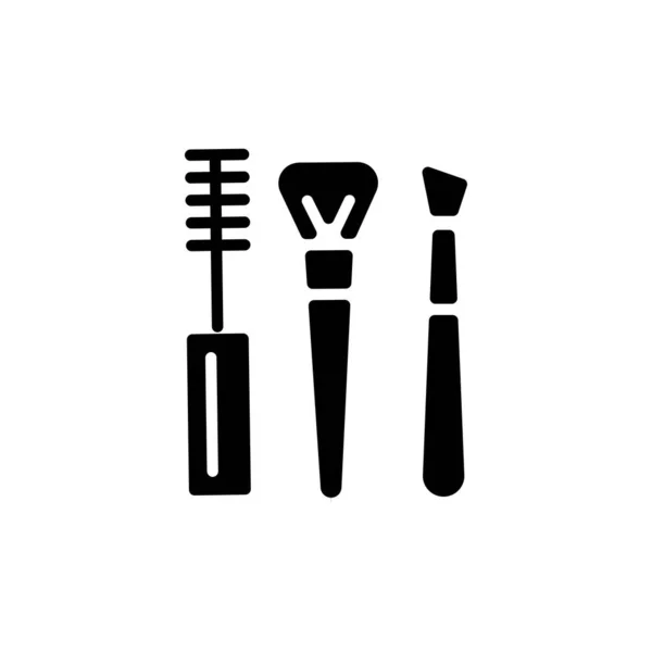 Makeup Brushes Symbol Vektor Logotyp — Stockvektor