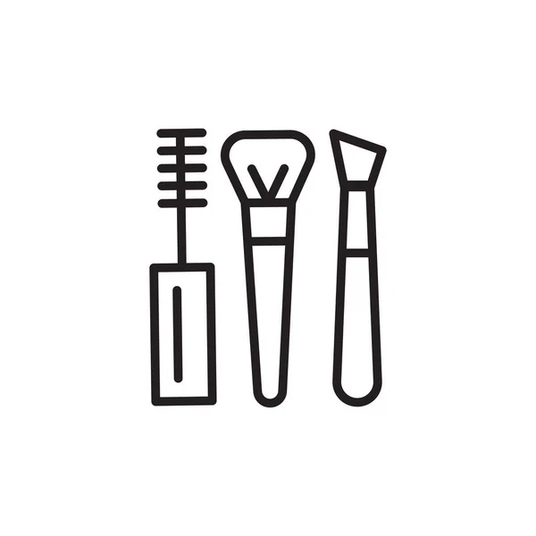 Makeup Brushes Symbol Vektor Logotyp — Stockvektor