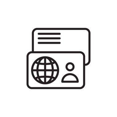 Vektör olarak pasaport simgesi. Logotype