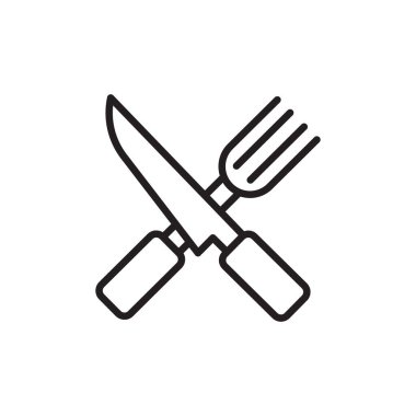Restoran ikonu vektörde. Logotype