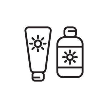 Vektör olarak Güneş kremi simgesi. Logotype