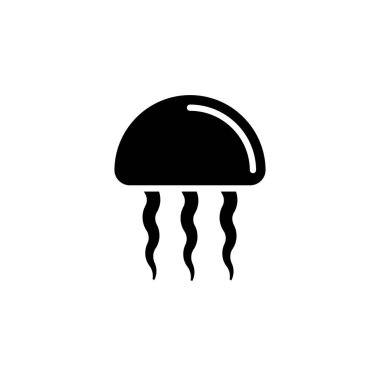 Jellyfish simgesi vektörde. Logotype