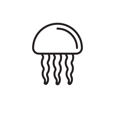Jellyfish simgesi vektörde. Logotype