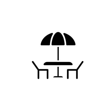 Vektör olarak akşam yemeği tablosu simgesi. Logotype