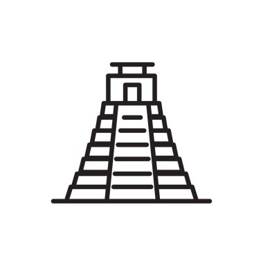 MEXICO CHICHEN ITZA vektör simgesi. Logotype