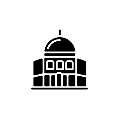 JERUSALEM ikonundaki kayanın kubbesi. Logotype