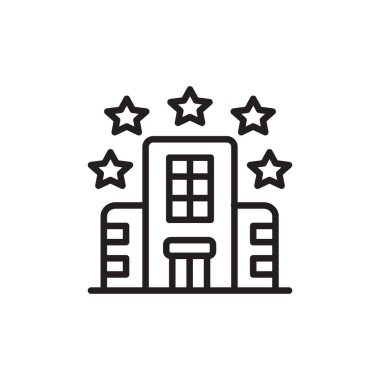 Vektör olarak beş yıldız oteli simgesi. Logotype