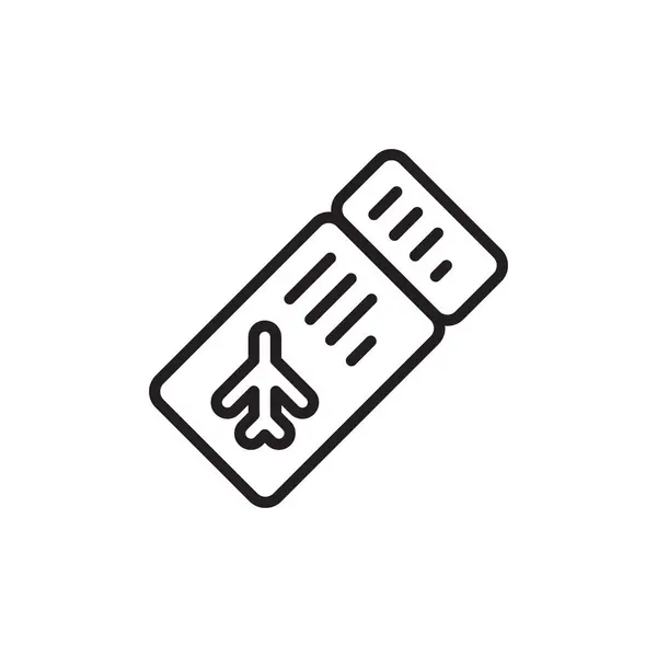 Flight Ticket Icon Vector — 스톡 벡터