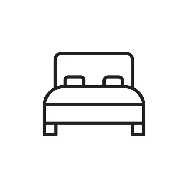 Schlafzimmer Symbol Vektor Logotyp — Stockvektor