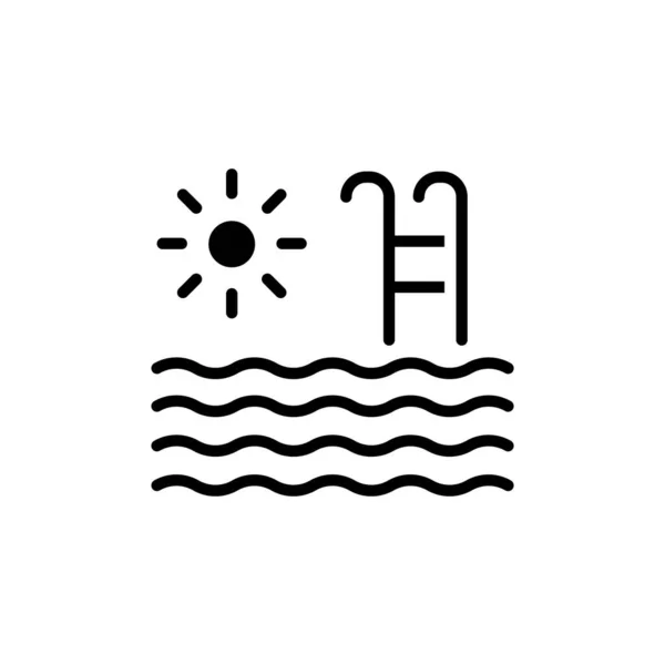 Vektör Olarak Havuz Simgesi Logotype — Stok Vektör