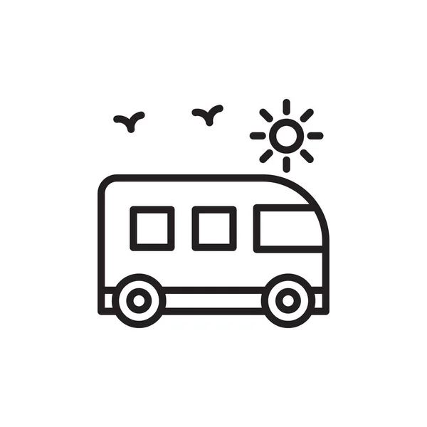 Tour Icône Bus Dans Vecteur Logotype — Image vectorielle