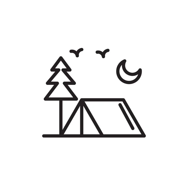 Camping Ikonen Vektor Logotyp — Stock vektor