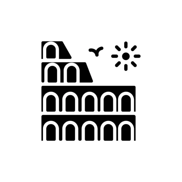 Coliseum Symbol Vektor Logotyp — Stockvektor