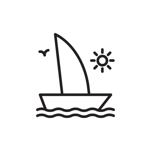 Yacht Symbol Vektor Logotyp — Stockvektor