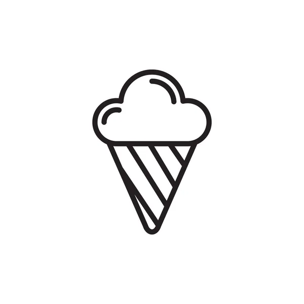 Icono Helado Vector Logotipo — Vector de stock