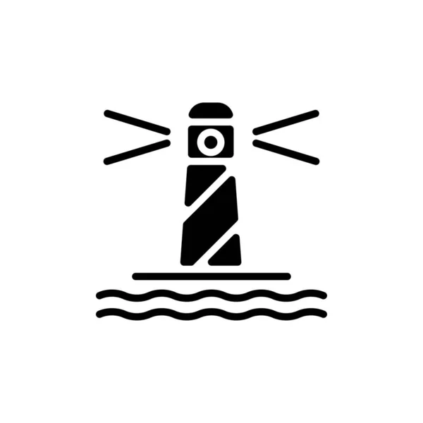 Ícone Farol Vetor Logotipo —  Vetores de Stock