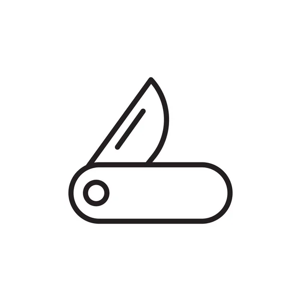 Clasp Knife Icoon Vector Logotype — Stockvector