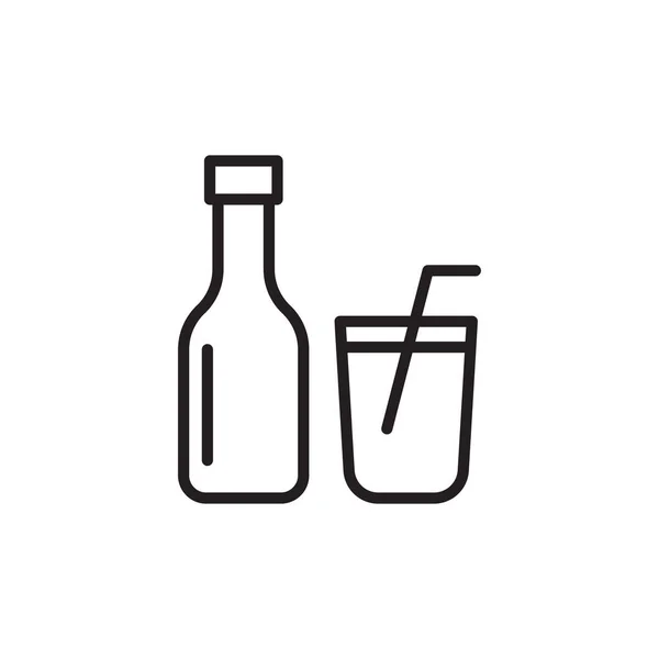 Soda Drink Symbol Vektor Logotyp — Stockvektor