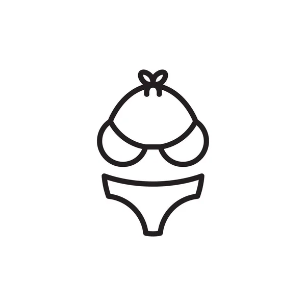 Icono Bikini Vector Logotipo — Archivo Imágenes Vectoriales