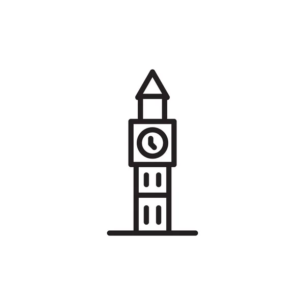 Big Ben Symbol Vektor Logotyp — Stockvektor