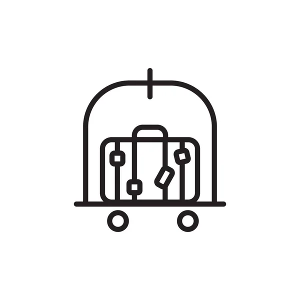 Icône Luggage Trolley Dans Vecteur Logotype — Image vectorielle