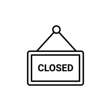 Vektör olarak kapalı simge. Logotype