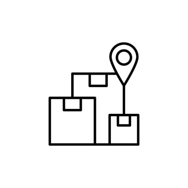 Paket izleme simgesi vektörde. Logotype