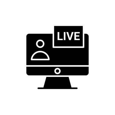 Vektör olarak canlı sohbet simgesi. Logotype