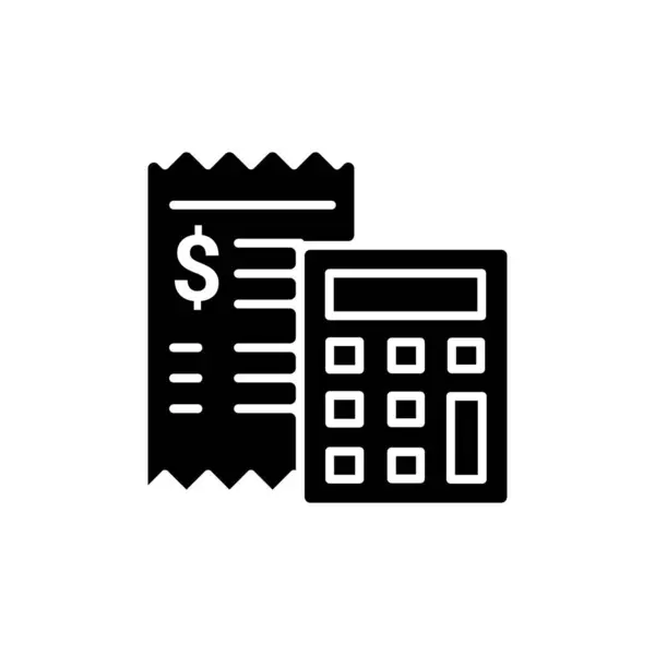 Lista Presupuesto Icono Vector Logotipo — Archivo Imágenes Vectoriales