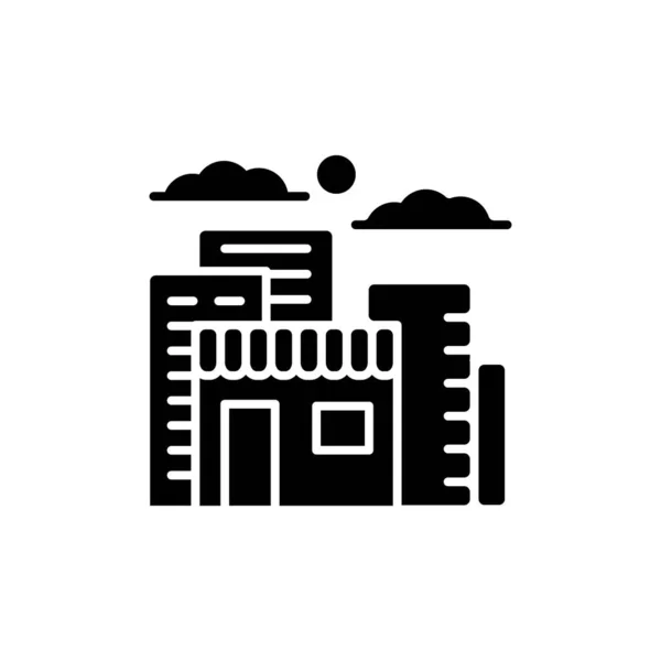 Icône Marché Vecteur Logotype — Image vectorielle