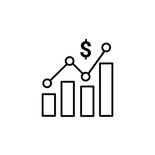 Значок Статистика Продаж Векторе Логотип — стоковый вектор
