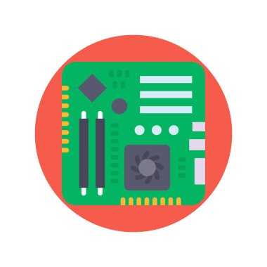 Ana kart simgesi vektörde. Logotype;