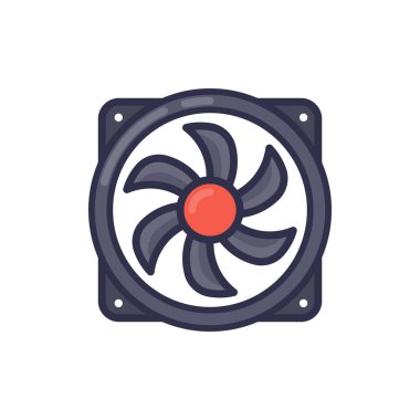 Vektör olarak Cpu fan simgesi. Logotype;