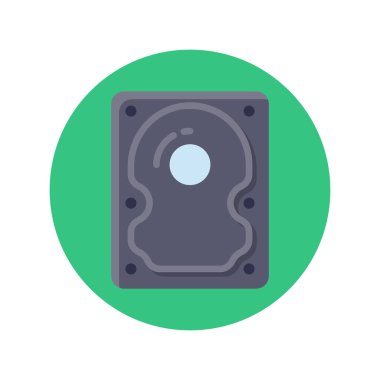 Sabit disk simgesi vektörde. Logotype;