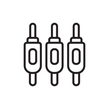 Vektör olarak AV Kablo simgesi. Logotype;