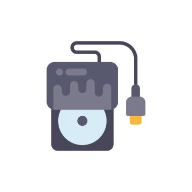 Taşınabilir Cd Rom simgesi vektörde. Logotype;