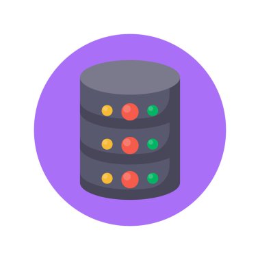 Vektör olarak sunucu simgesi. Logotype;