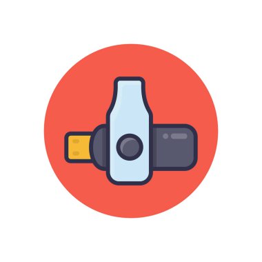 Flash disk simgesi vektörde. Logotype;