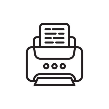 Vektör olarak yazıcı simgesi. Logotype;