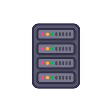 Sunucu raf simgesi vektörde. Logotype;