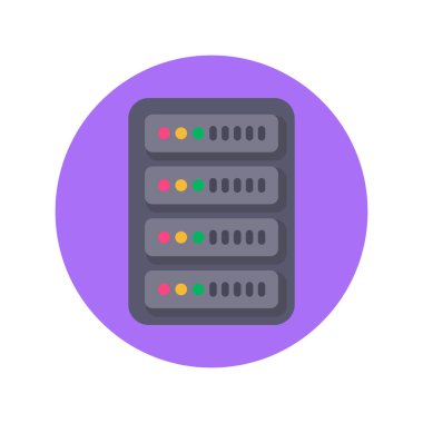 Sunucu raf simgesi vektörde. Logotype;